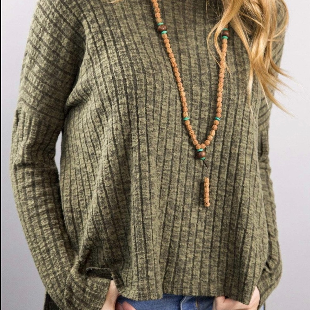 American Eagle Outfitters Forest Green Ribbed Top